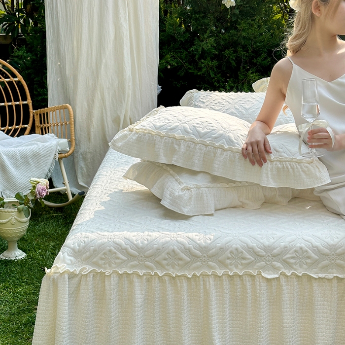 91家纺网 家纺一手货源 找家纺 （总）乐朵家居 2026新款 蒂梵朵（复合） 凉豆豆 凉席三件套