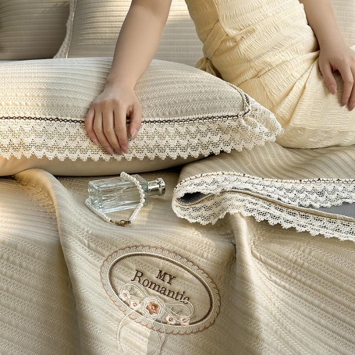 91家纺网 家纺一手货源 找家纺 （总）乐朵家居 2026新款 卡洛琳 （复合） 凉豆豆 凉席三件套