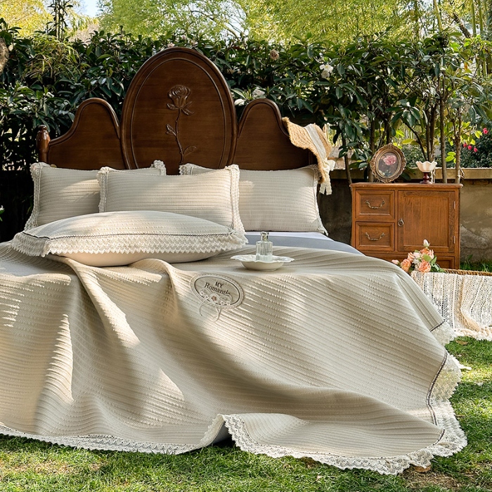 91家纺网 家纺一手货源 找家纺 （总）乐朵家居 2026新款 卡洛琳 （复合） 凉豆豆 凉席三件套