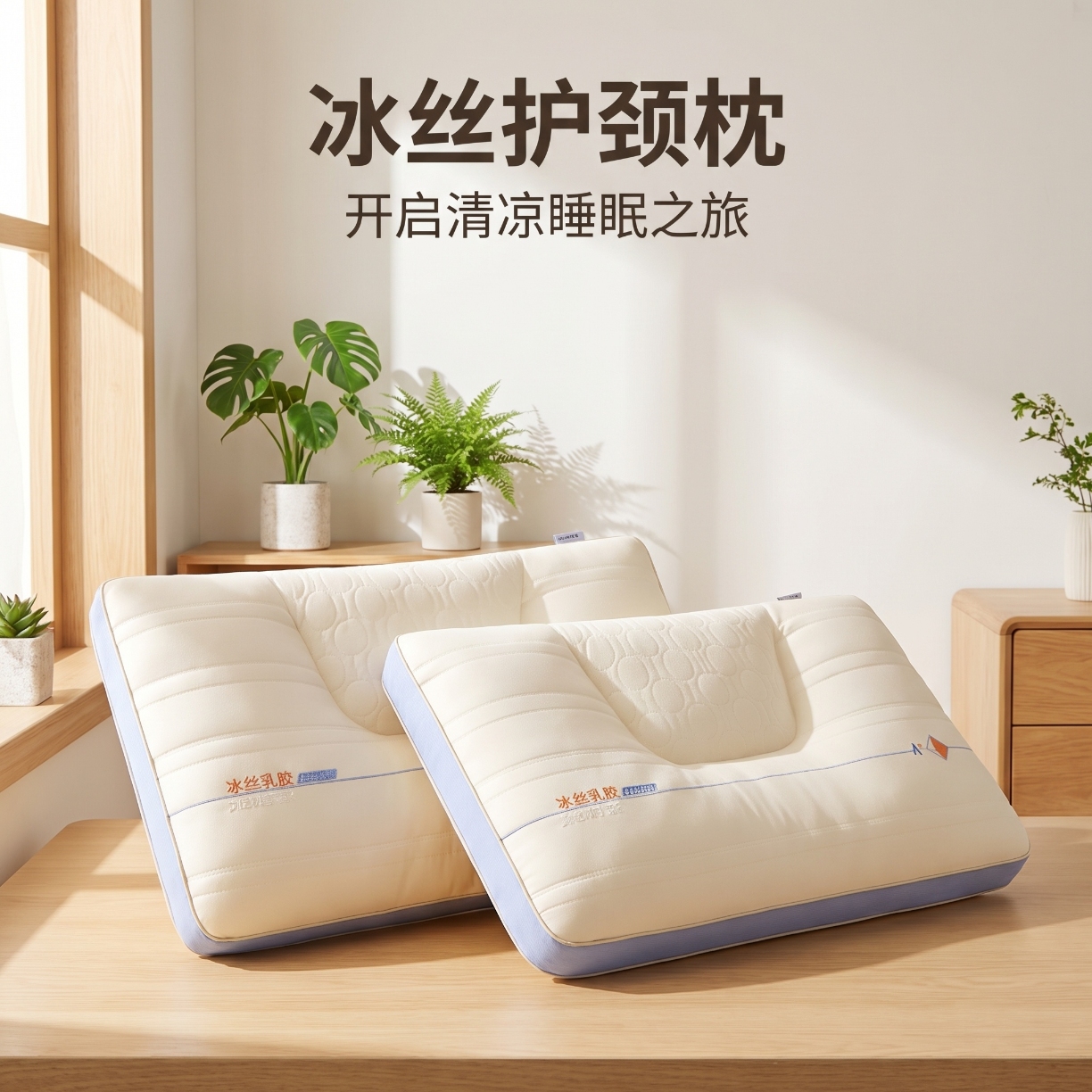 91家纺网 家纺一手货源 找家纺 （总）熙朵梦家纺 2026新款凉感丝冰丝乳胶枕枕头枕芯枕芯