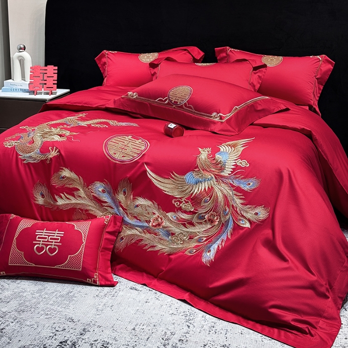 91家纺网 家纺一手货源 找家纺 （总）星蕴家纺 2026新款高档全棉婚庆四件套