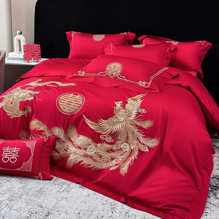 91家纺网 家纺一手货源 找家纺 （总）星蕴家纺 2026新款高档全棉婚庆四件套