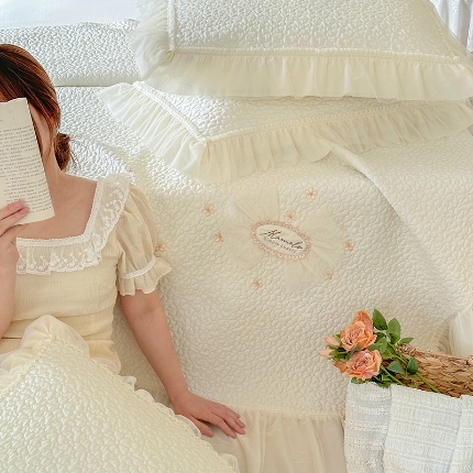 91家纺网 家纺一手货源 找家纺 （总）乐朵家居 2026新款 蜜糖（复合）凉豆豆凉席三件套