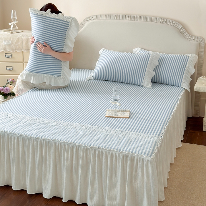 91家纺网 家纺一手货源 找家纺 （总）乐朵家居 2026新款 爱丽丝（加厚复合） 凉豆豆凉席三件套