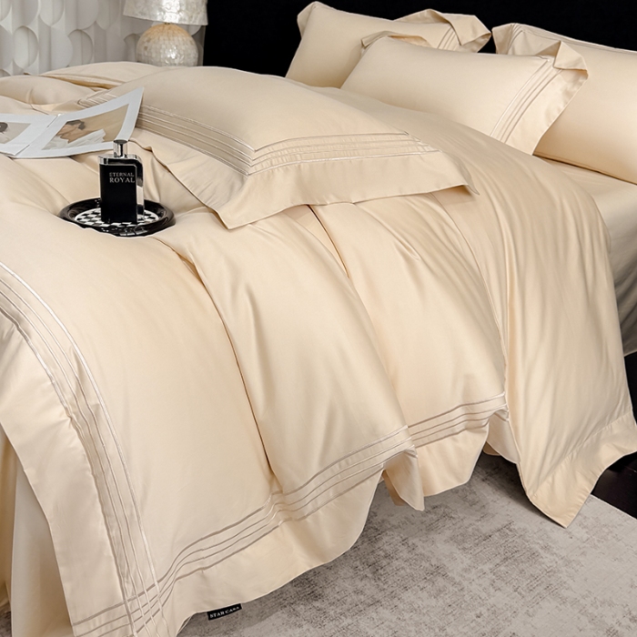 91家纺网 家纺一手货源 找家纺 （总）星蕴家纺 2026新款贡缎新疆长绒棉四件套-千寻