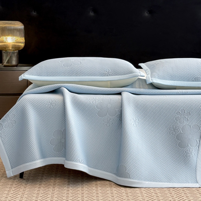 91家纺网 家纺一手货源 找家纺 （总）喜梦缘家纺 2026新款复合中分子PE100%聚乙烯乙纶色织提花凉感软凉席席子