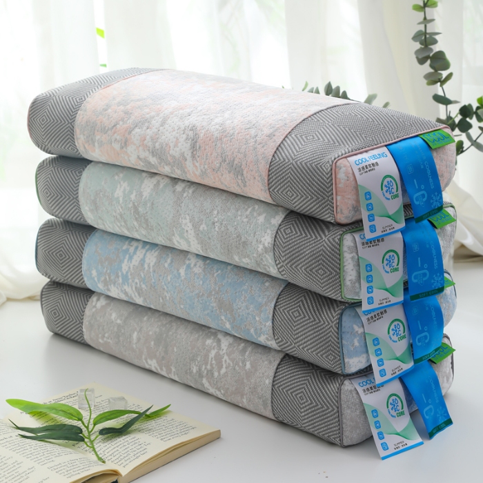 91家纺网 家纺一手货源 找家纺 （总）仁宇枕业 2026新款山水画夏凉宫廷枕头荞麦枕头枕芯