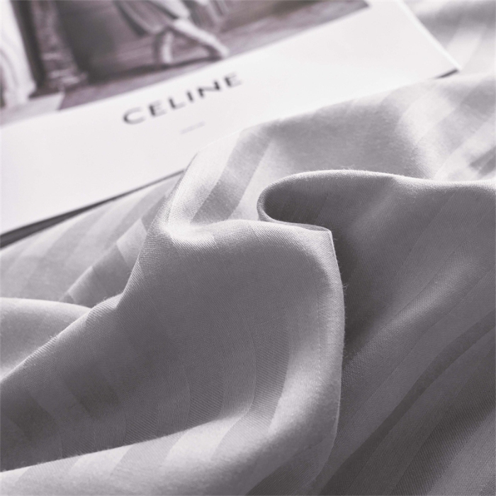 91家纺网 家纺一手货源 找家纺 （总）兰紫橙家纺 2026新款全棉纯棉纯色贡缎缎条四件套