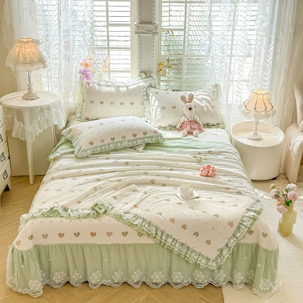 91家纺网 家纺一手货源 找家纺 （总）苏米娜家纺SUMINA 苏米娜2026新款A类母婴级锦氨凉席夏被床盖款四件套夏凉被空调被床盖款凉席四件套