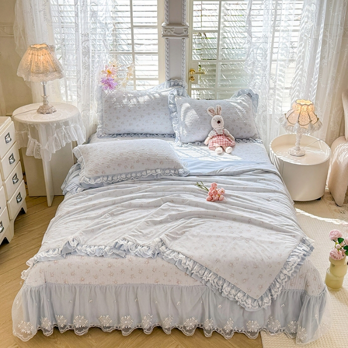 91家纺网 家纺一手货源 找家纺 （总）苏米娜家纺SUMINA 苏米娜2026新款A类母婴级锦氨凉席夏被床盖款四件套夏凉被空调被床盖款凉席四件套