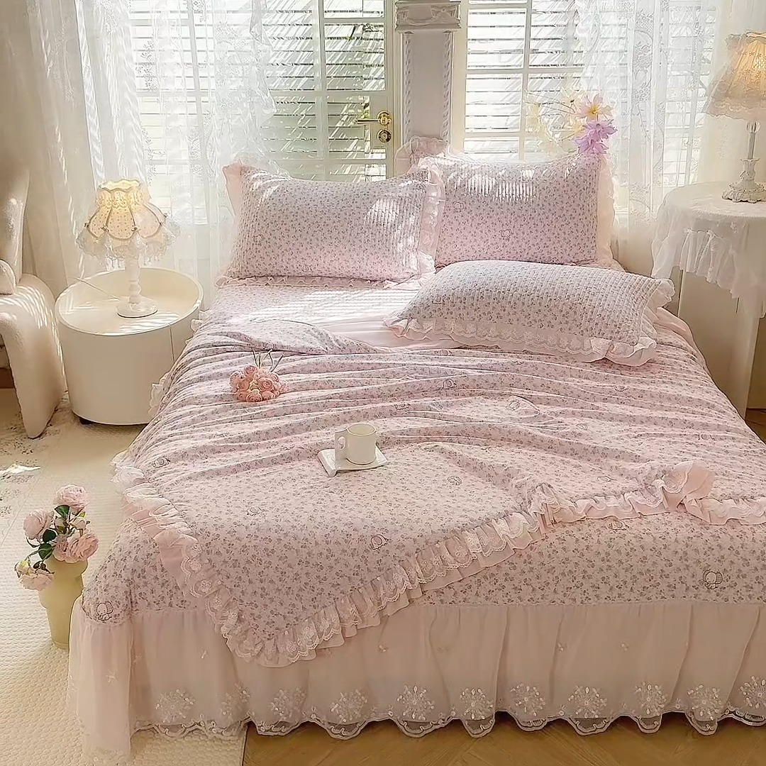 91家纺网 家纺一手货源 找家纺 （总）苏米娜家纺SUMINA 苏米娜2026新款A类母婴级锦氨凉席夏被床盖款四件套夏凉被空调被床盖款凉席四件套