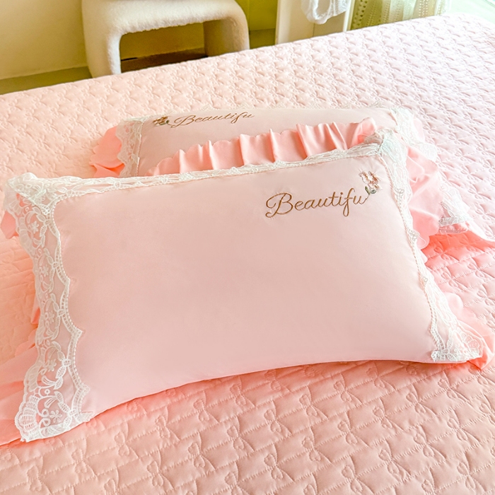91家纺网 家纺一手货源 找家纺 漫布云家纺SUMINA 2026韩版亲肤水洗棉公主风夏被床盖款四件套单夏被空调被-花涧绣梦