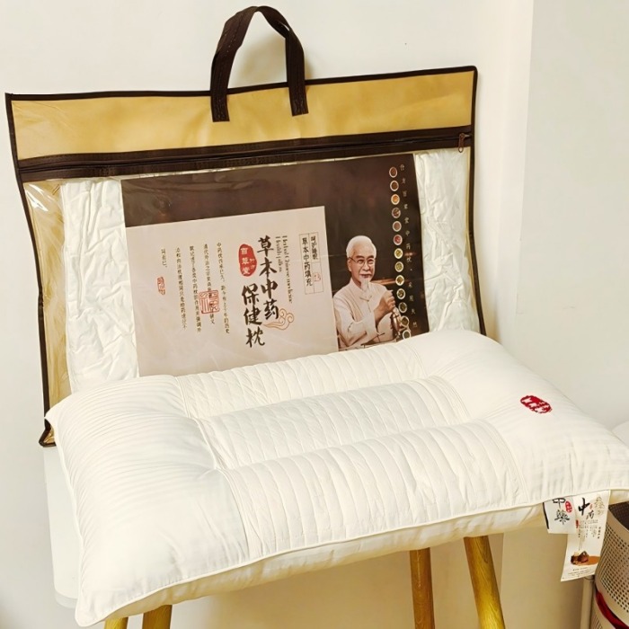 91家纺网 家纺一手货源 找家纺 （总）纯棉全棉枕芯草本中药保健枕芯枕头48*74 有质检带包装