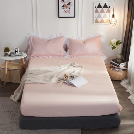 91家纺网 家纺一手货源 找家纺 （总）卡姿家纺 日系条格花边款单床笠