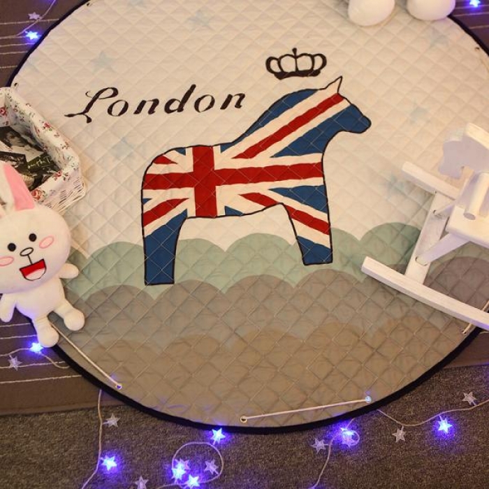 91家纺网 家纺一手货源 找家纺 沁童 收纳垫直径1.5m 皇冠木马