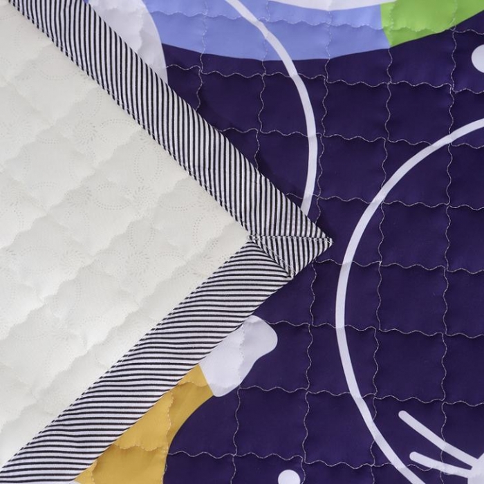 91家纺网 家纺一手货源 找家纺 沁童家纺 北欧风长方形加厚地垫儿童爬爬垫登月兔子