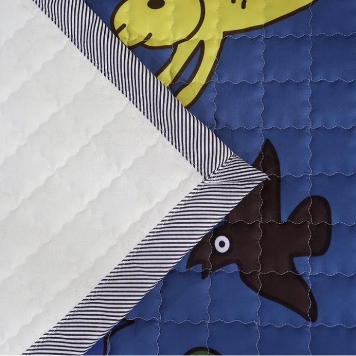 91家纺网 家纺一手货源 找家纺 沁童家纺 北欧风长方形加厚地垫儿童爬爬垫动物乐园