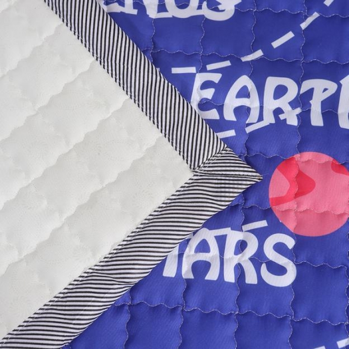 91家纺网 家纺一手货源 找家纺 沁童家纺 北欧风长方形加厚地垫儿童爬爬垫太阳系