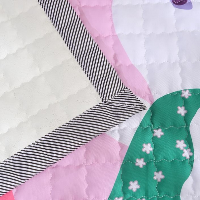 91家纺网 家纺一手货源 找家纺 沁童家纺 北欧风长方形加厚地垫儿童爬爬垫兔泡泡