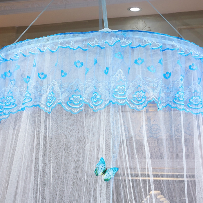 91家纺网 家纺一手货源 找家纺 艾晶美 新款1.2直径吊顶蚊帐白色