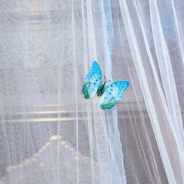 91家纺网 家纺一手货源 找家纺 艾晶美 新款1.2直径吊顶蚊帐白色