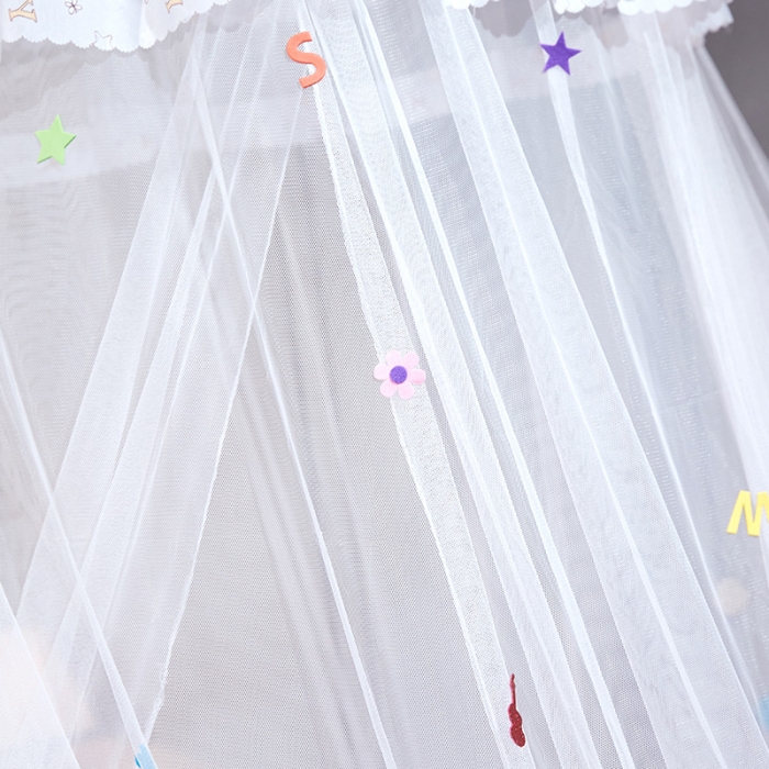 91家纺网 家纺一手货源 找家纺 艾晶美 65cm圆顶蚊帐吊顶蚊帐白色