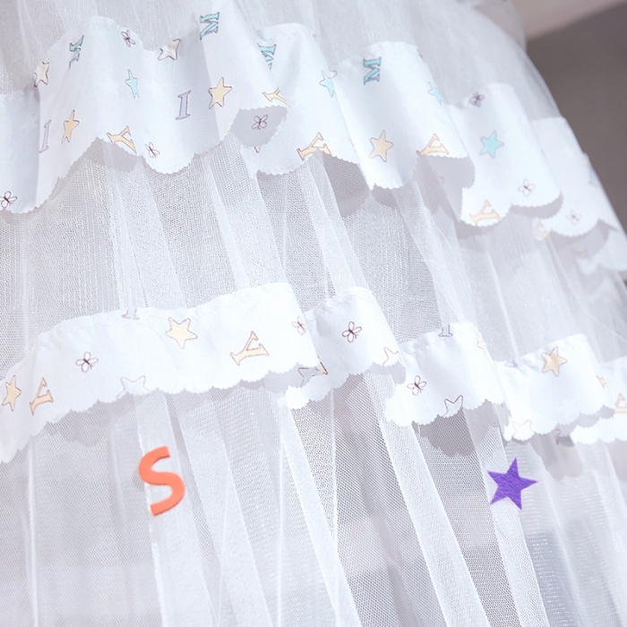 91家纺网 家纺一手货源 找家纺 艾晶美 65cm圆顶蚊帐吊顶蚊帐白色