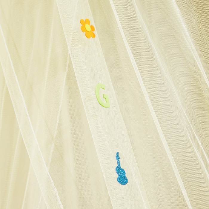 91家纺网 家纺一手货源 找家纺 艾晶美 65cm圆顶蚊帐吊顶蚊帐米黄色