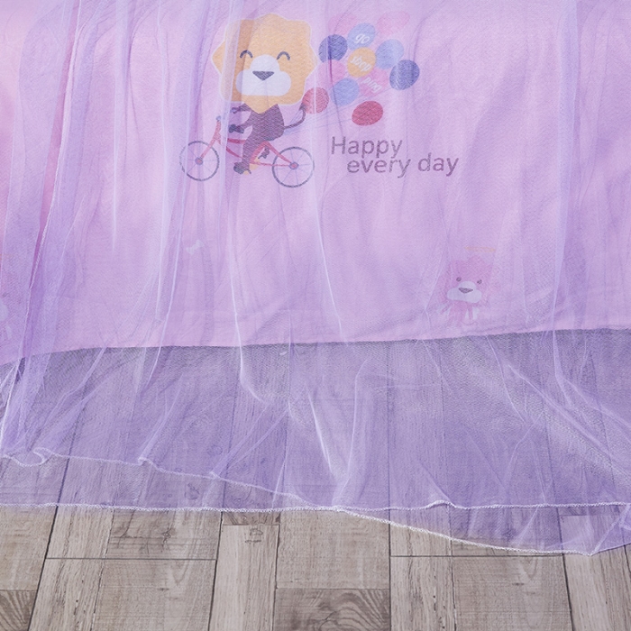 91家纺网 家纺一手货源 找家纺 艾晶美 65cm圆顶蚊帐吊顶蚊帐紫色