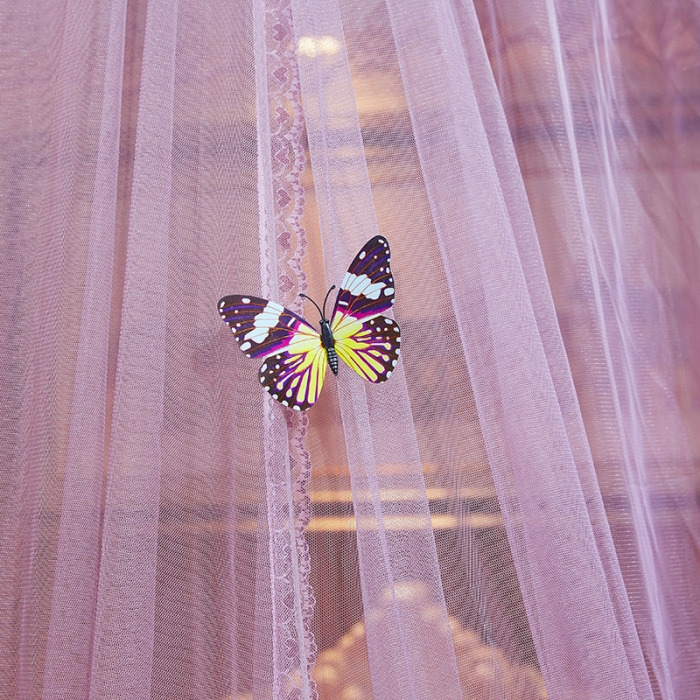 91家纺网 家纺一手货源 找家纺 艾晶美 新款1.2直径吊顶蚊帐豆沙色