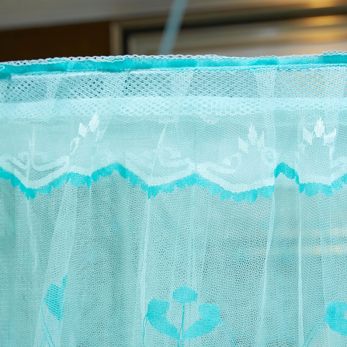 91家纺网 家纺一手货源 找家纺 艾晶美 新款1.2直径吊顶蚊帐水绿