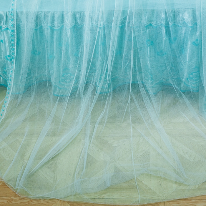 91家纺网 家纺一手货源 找家纺 艾晶美 新款1.2直径吊顶蚊帐水绿