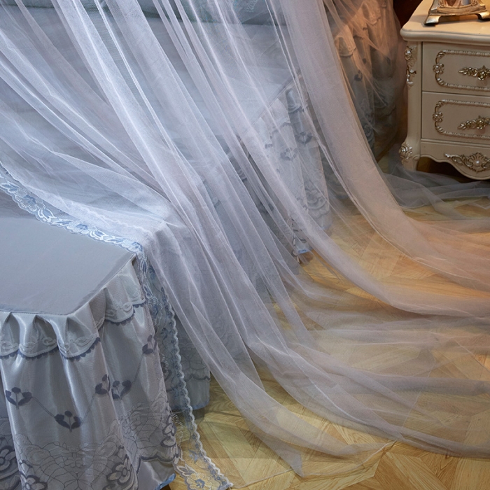 91家纺网 家纺一手货源 找家纺 艾晶美 新款1.2直径吊顶蚊帐灰色