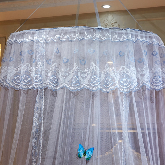 91家纺网 家纺一手货源 找家纺 艾晶美 新款1.2直径吊顶蚊帐灰色