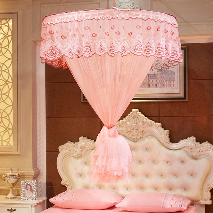 91家纺网 家纺一手货源 找家纺 艾晶美 新款1.2直径吊顶蚊帐玉色