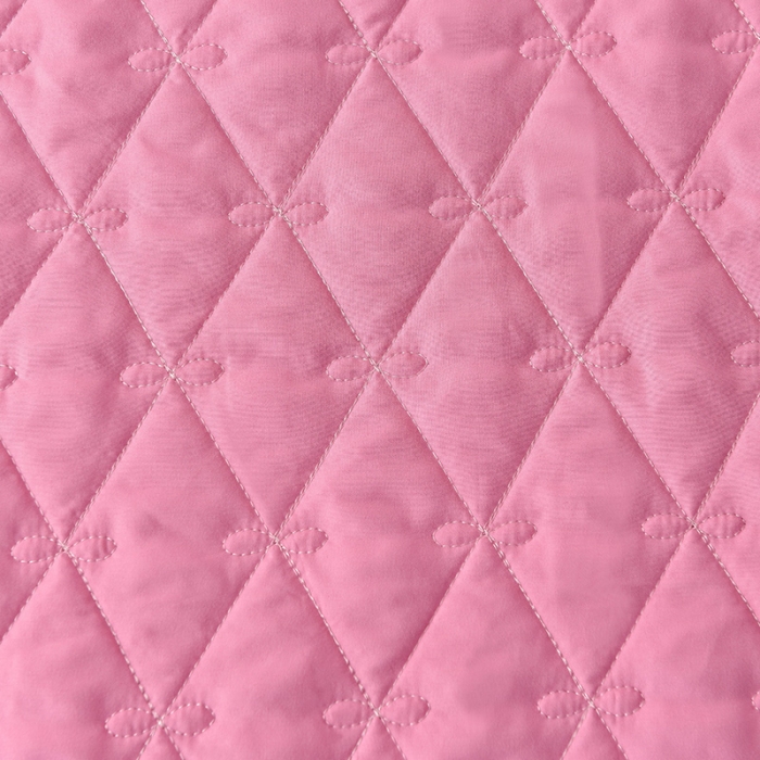 91家纺网 家纺一手货源 找家纺 艾晶美 2018冬款夹棉床裙三件套 丛林烈鸟-粉色