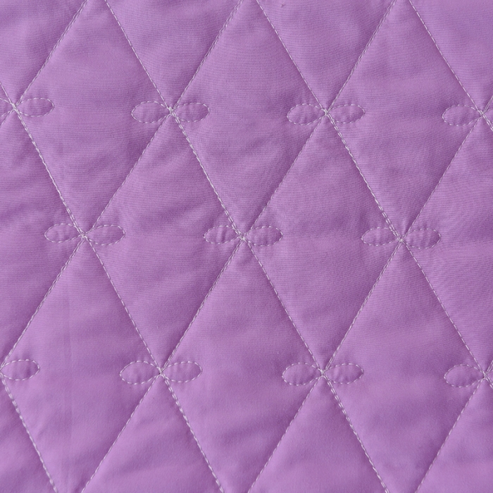 91家纺网 家纺一手货源 找家纺 艾晶美 2018冬款夹棉床裙三件套 丛林烈鸟-紫色