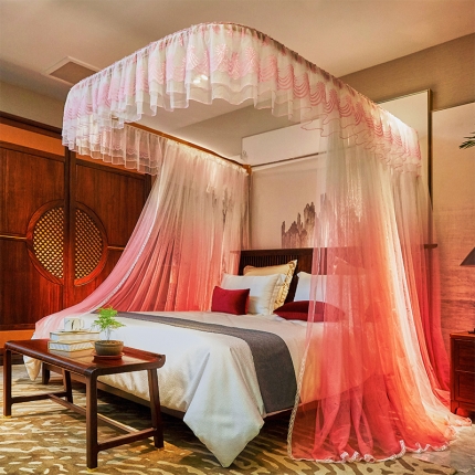 91家纺网 家纺一手货源 找家纺 （总）艾晶美家纺  2019新款印花轨道落地蚊帐