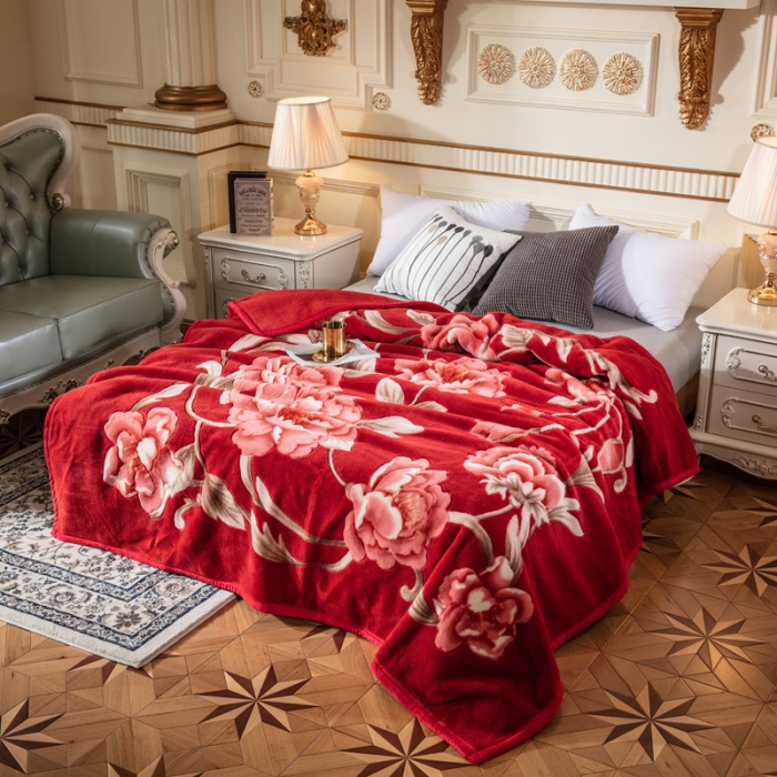 91家纺网 家纺一手货源 找家纺 凯轩家纺 单层纯羊毛毛毯毯子全羊毛毛毯毯子 相伴一生