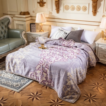 凯轩家纺 单层纯羊毛毛毯毯子.全羊毛毛毯毯子 倾城魅力