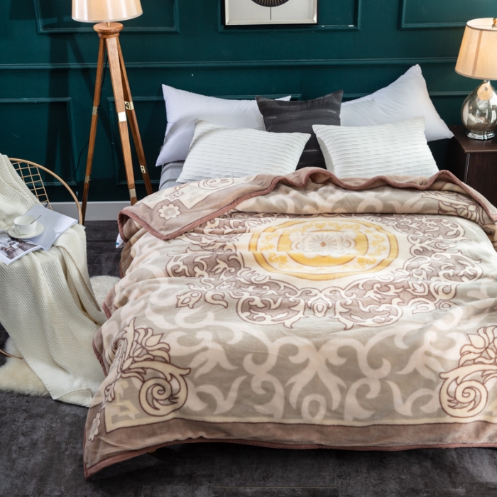 91家纺网 家纺一手货源 找家纺 凯轩毛毛毯毯子 2019新款双层纯羊毛毛毯毯子 浮若年华