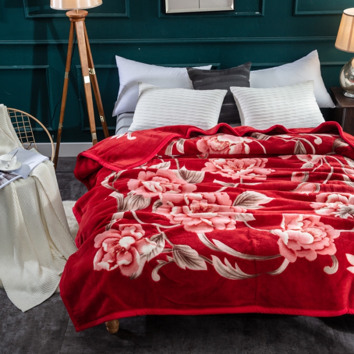 91家纺网 家纺一手货源 找家纺 凯轩毛毛毯毯子 2019新款双层纯羊毛毛毯毯子 奏响爱情