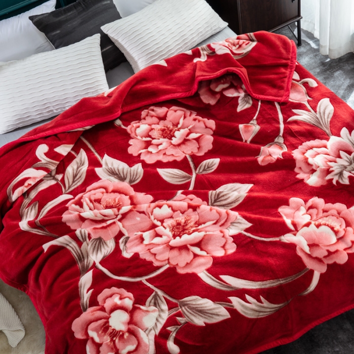 91家纺网 家纺一手货源 找家纺 凯轩毛毛毯毯子 2019新款双层纯羊毛毛毯毯子 奏响爱情