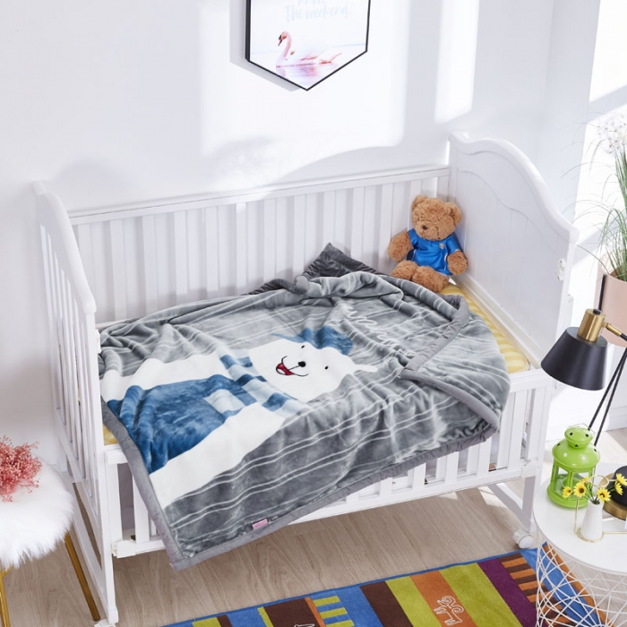 91家纺网 家纺一手货源 找家纺 凯轩毛毛毯毯子 2019新款加厚儿童云毛毯毯子 帽子熊