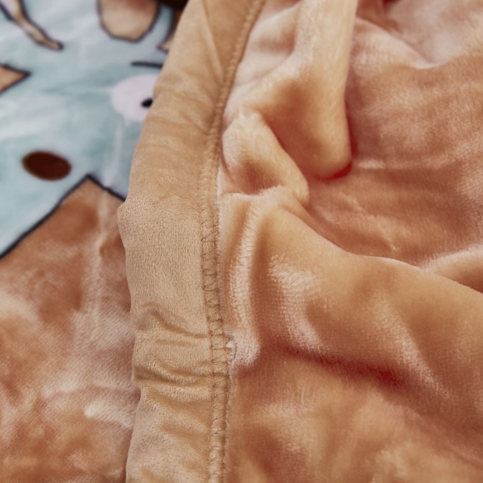 91家纺网 家纺一手货源 找家纺 凯轩毛毛毯毯子 2019新款加厚儿童云毛毯毯子 三个小伙伴