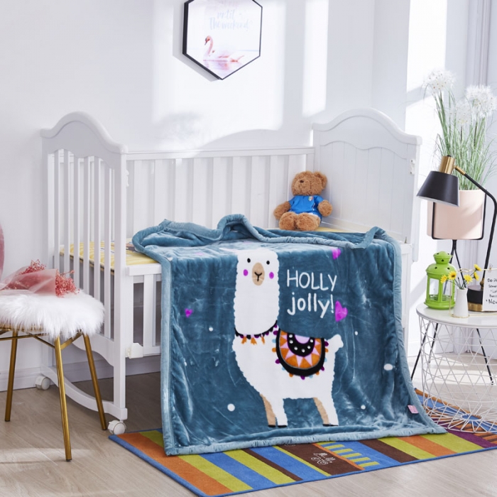 91家纺网 家纺一手货源 找家纺 凯轩毛毛毯毯子 2019新款加厚儿童云毛毯毯子 小羊驼