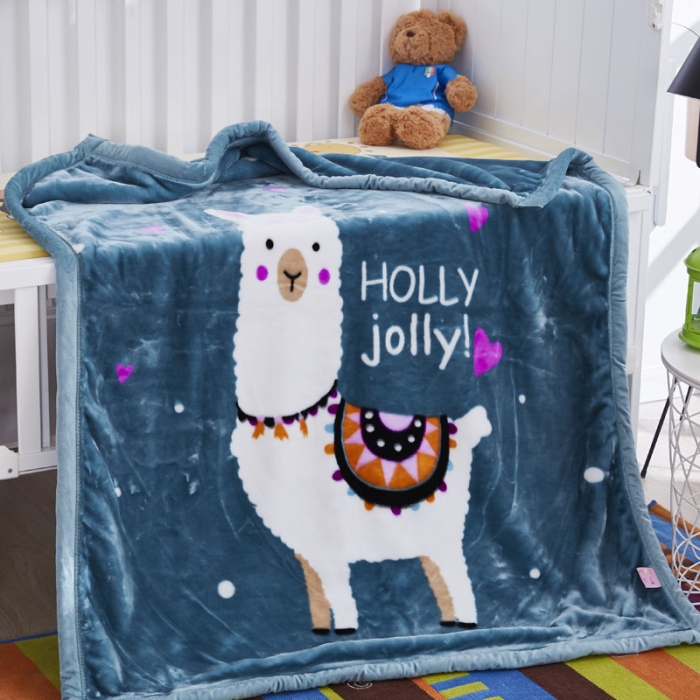 91家纺网 家纺一手货源 找家纺 凯轩毛毛毯毯子 2019新款加厚儿童云毛毯毯子 小羊驼