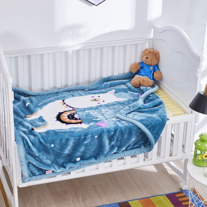 91家纺网 家纺一手货源 找家纺 凯轩毛毛毯毯子 2019新款加厚儿童云毛毯毯子 小羊驼