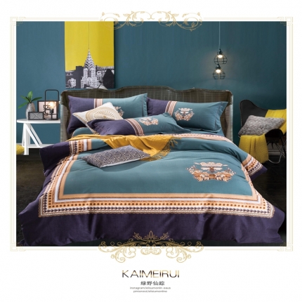 91家纺网 家纺一手货源 找家纺 （总）威克凯丽 2018新款生态磨毛公版定位四件套