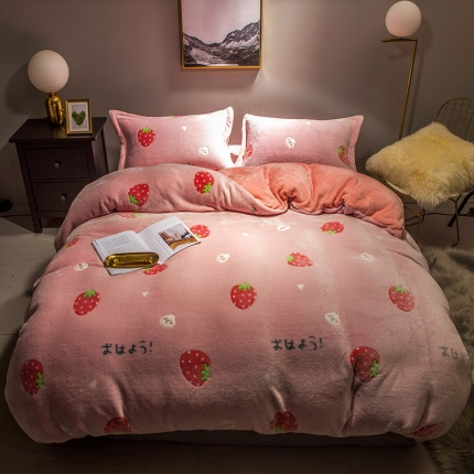 91家纺网 家纺一手货源 找家纺 （总）懒猫家纺2020立体雪花绒法莱绒水晶绒四件套升级床笠款